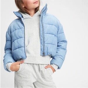 GAP Light Blue Kids Puffer Coat